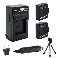 Kapaxen™ Two AHDBT-301 Batteries, Charger & Bonus Mini-Tripod for Gopro HD Hero3 and Hero3+ Cameras