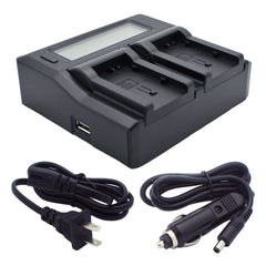 Kapaxen™ Dual-Channel LCD Charger for Canon BP-820, BP-828, and Other 800 Series Batteries