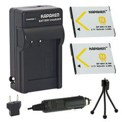 Kapaxen™ Two NP-BN1 Batteries & Charger Kit With Bonus Mini Tripod for Sony Cybershot Cameras