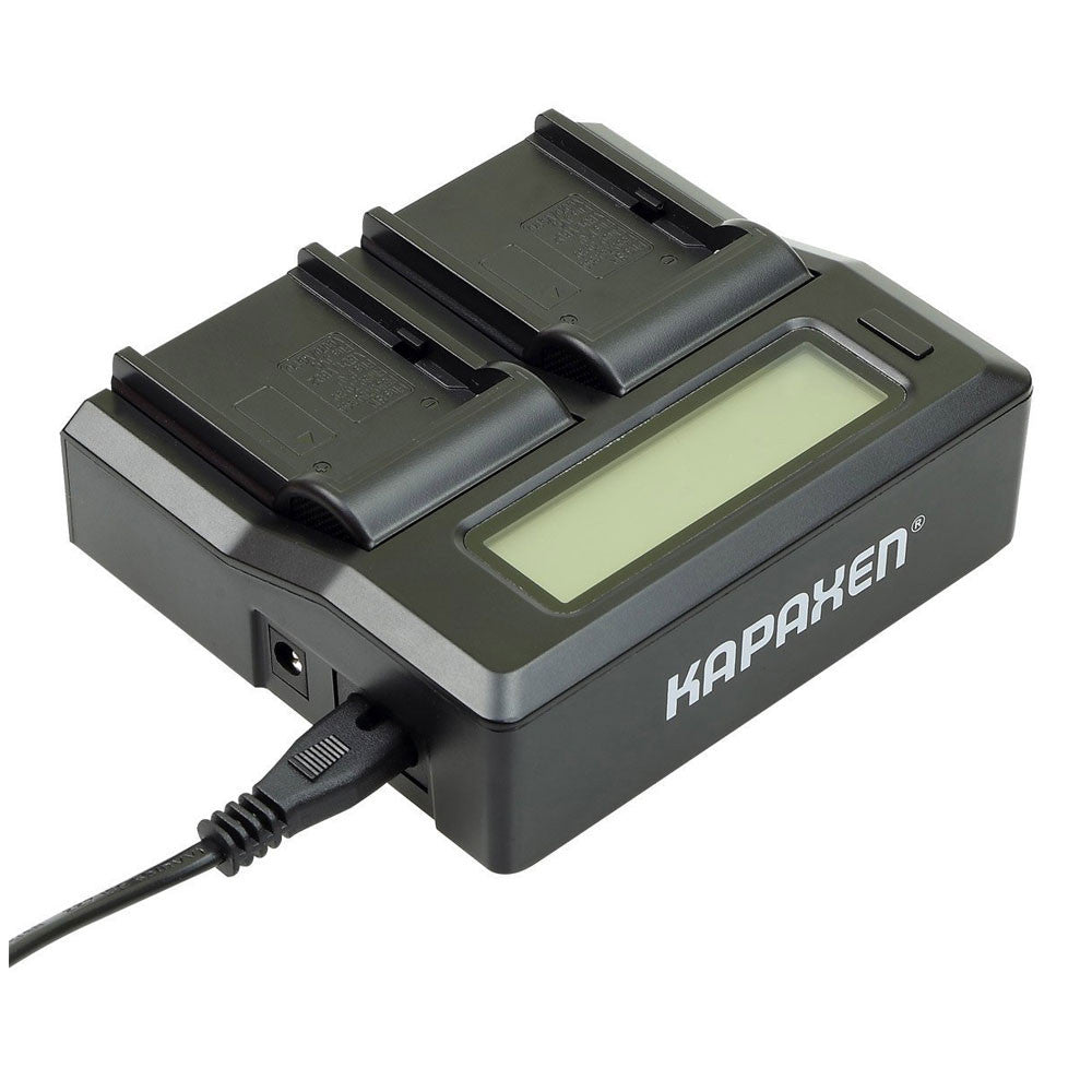 Kapaxen Dual-Channel Charger for Sony NP-FW50 Camera Batteries